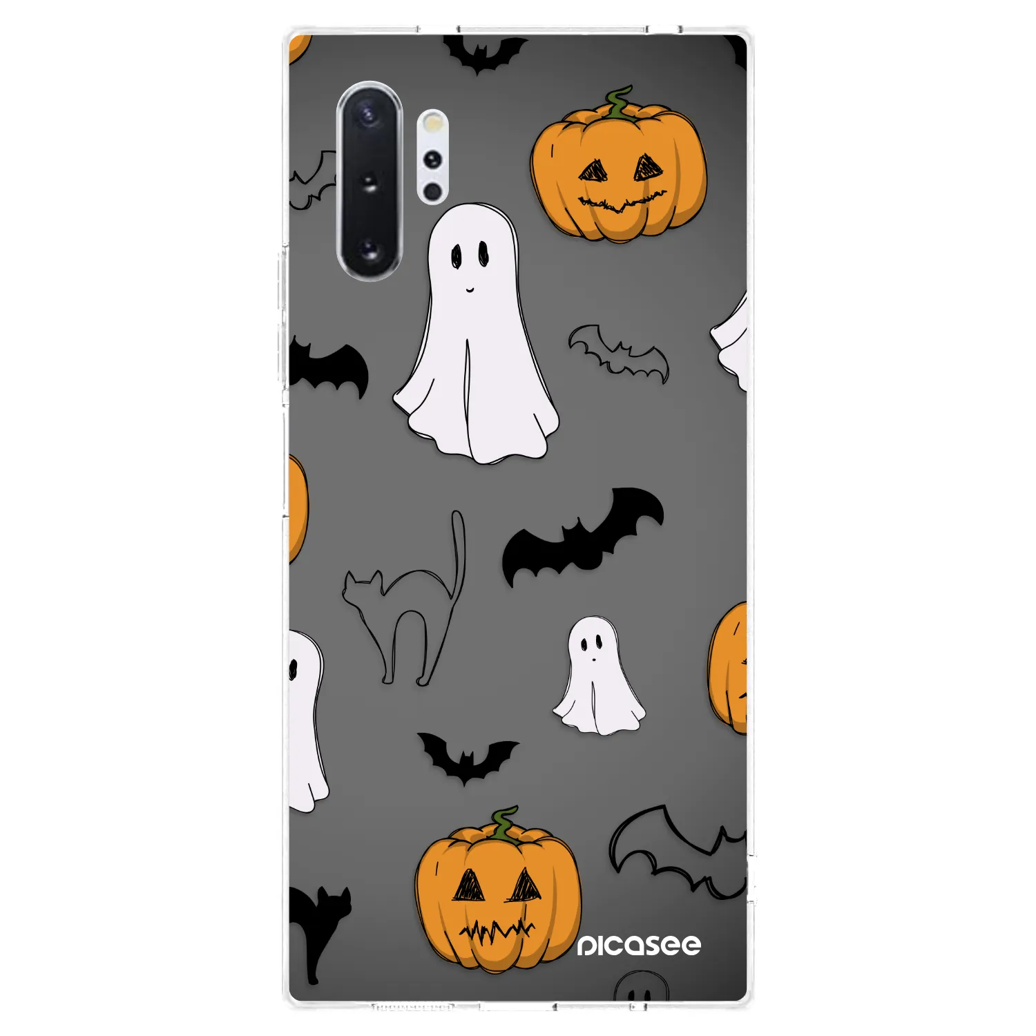 Picasee silikonowe przeźroczyste etui na Samsung Galaxy Note 10+ N975F - Spooky crew