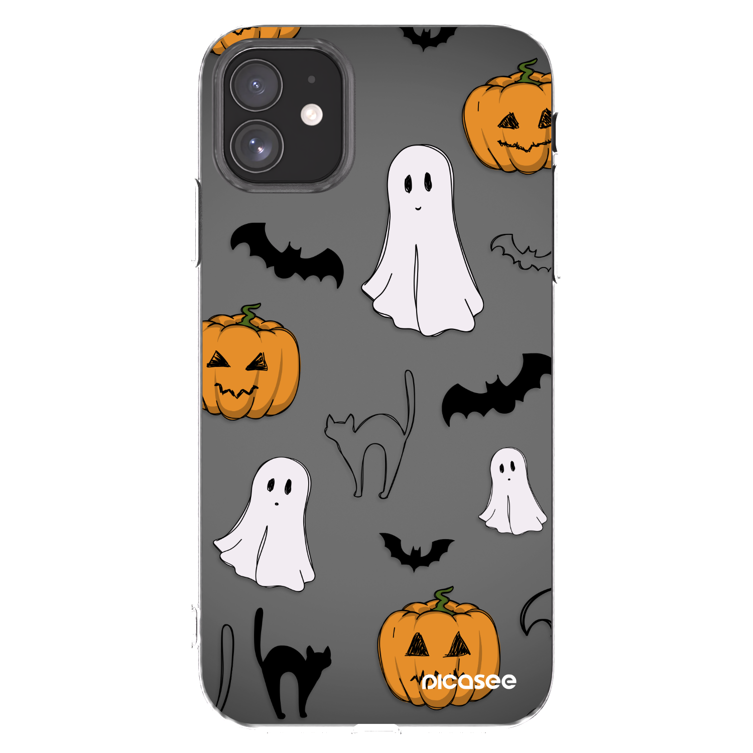 Picasee silikonowe przeźroczyste etui na Apple iPhone 11 - Spooky crew