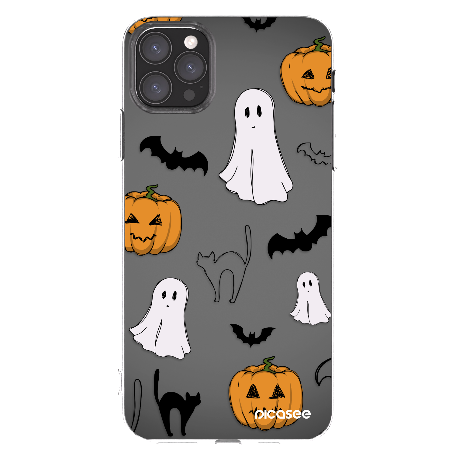 Picasee silikonowe przeźroczyste etui na Apple iPhone 11 Pro Max - Spooky crew
