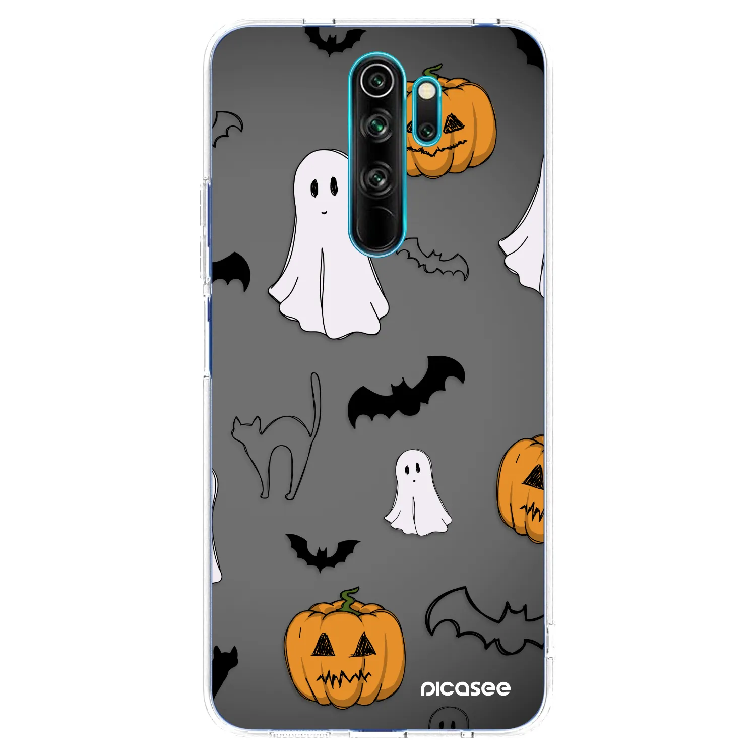 Picasee silikonowe przeźroczyste etui na Xiaomi Redmi Note 8 Pro - Spooky crew