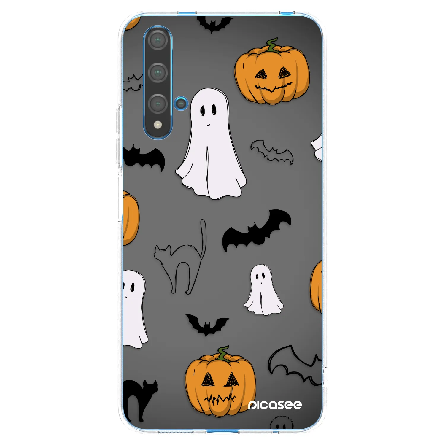 Picasee silikonowe przeźroczyste etui na Huawei Nova 5T - Spooky crew