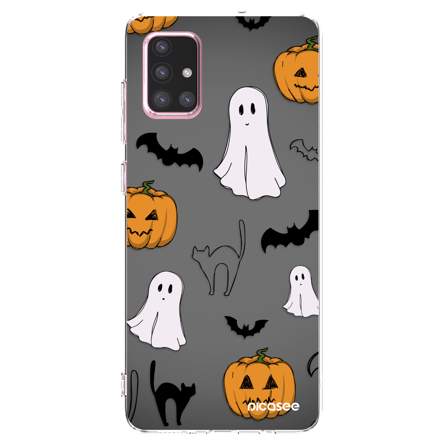 Picasee silikonowe przeźroczyste etui na Samsung Galaxy A71 A715F - Spooky crew