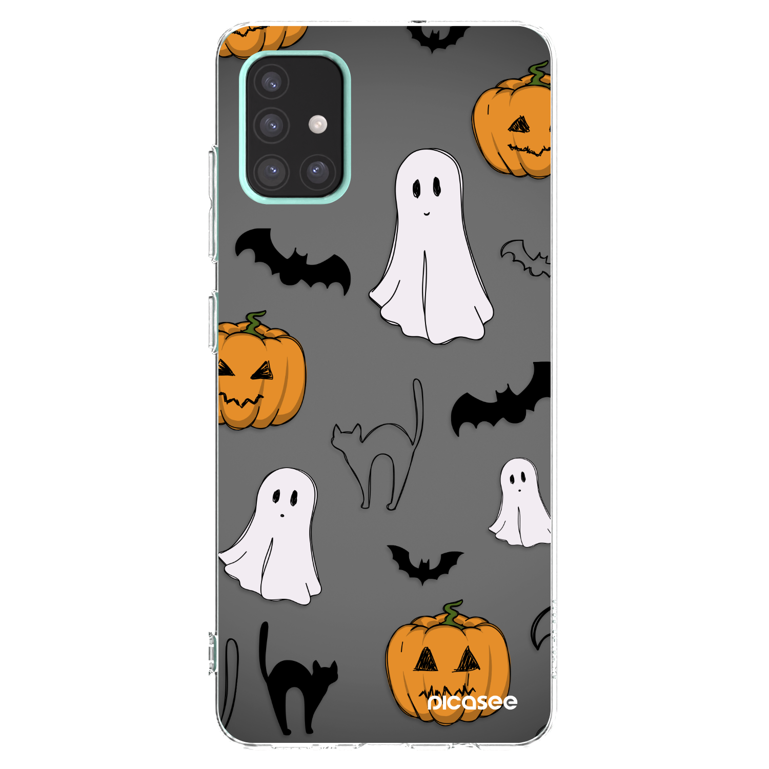 Picasee silikonowe przeźroczyste etui na Samsung Galaxy A51 A515F - Spooky crew