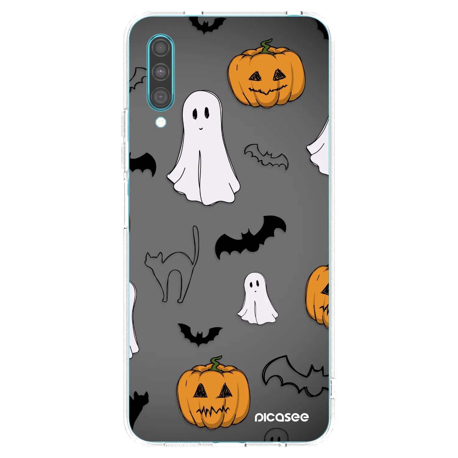 Picasee silikonowe przeźroczyste etui na Samsung Galaxy A30s A307F - Spooky crew