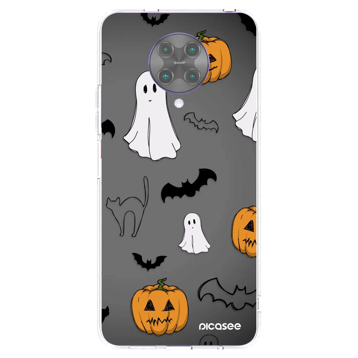 Picasee silikonowe przeźroczyste etui na Xiaomi Poco F2 Pro - Spooky crew