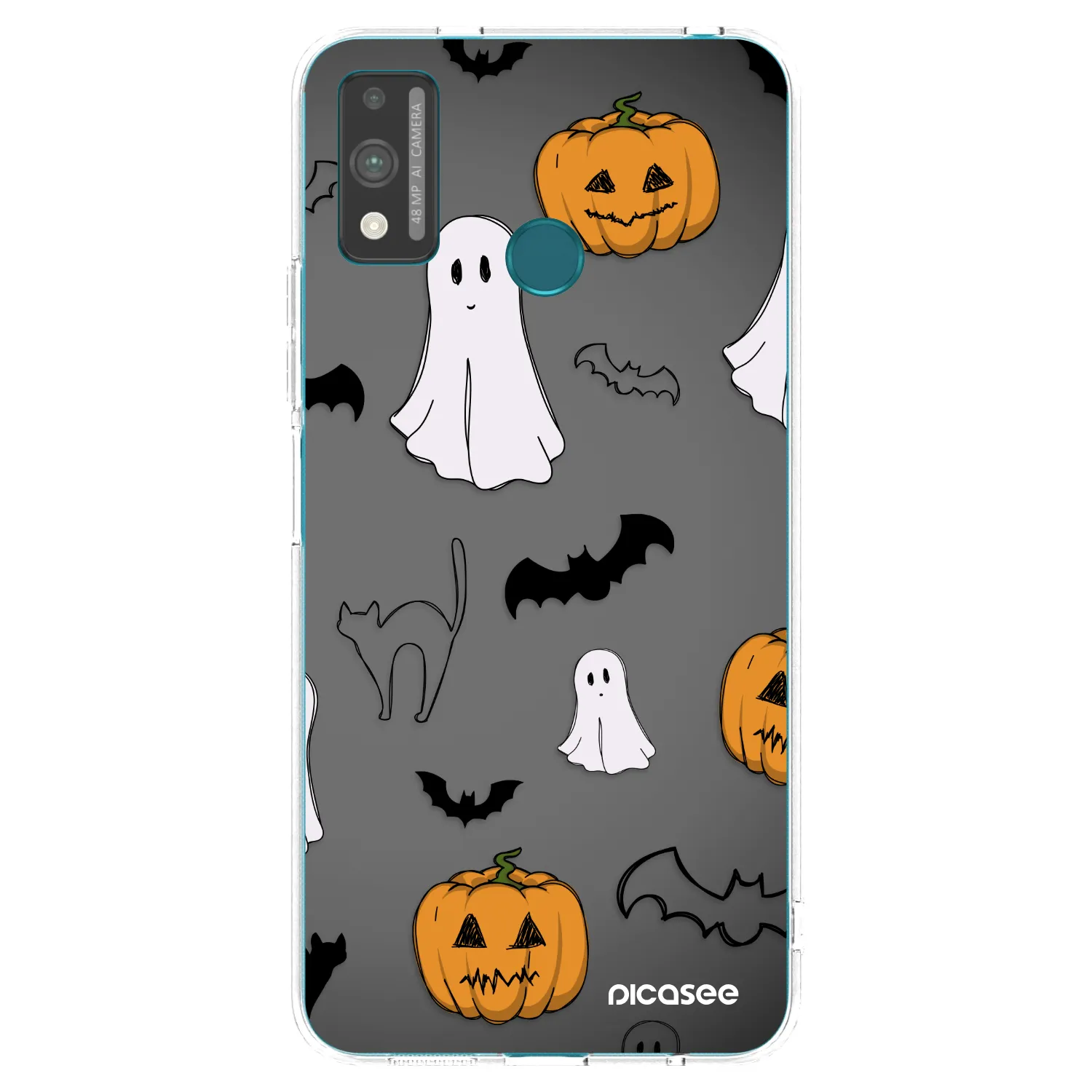 Picasee silikonowe przeźroczyste etui na Honor 9X Lite - Spooky crew