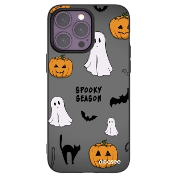 Picasee silikonowe czarne etui na Apple iPhone 14 Pro Max - Spooky season 2