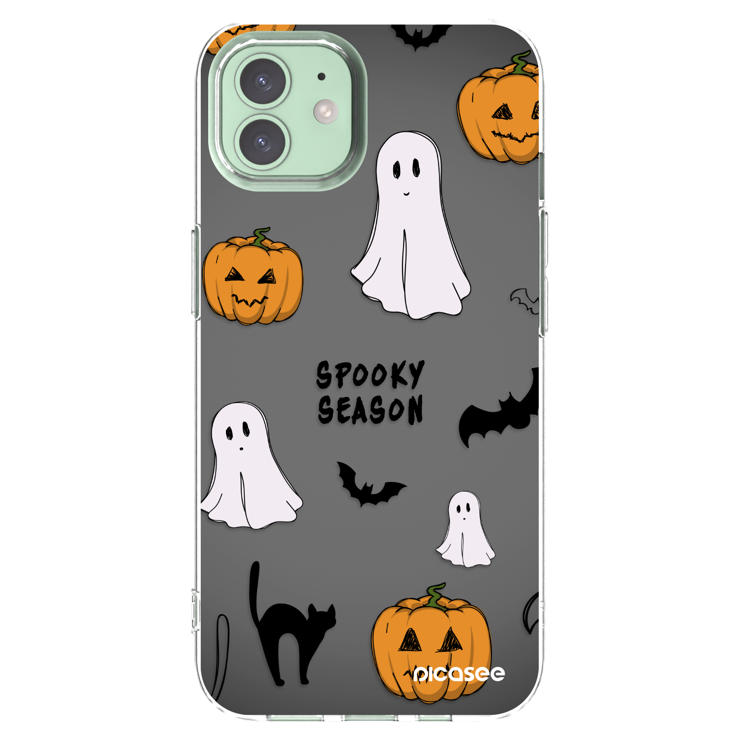 Picasee silikonowe przeźroczyste etui na Apple iPhone 12 - Spooky season 2