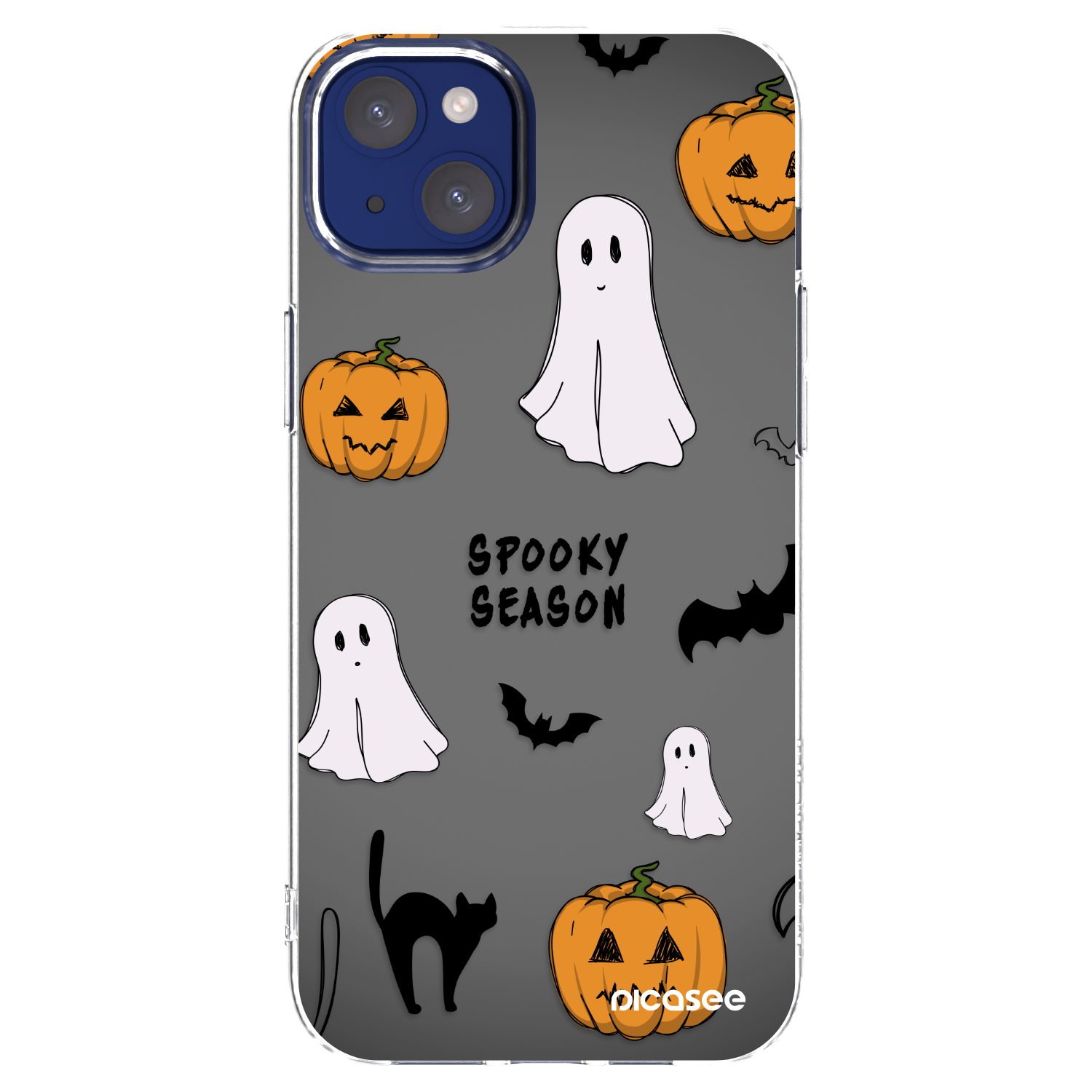 Picasee silikonowe przeźroczyste etui na Apple iPhone 14 Plus - Spooky season 2