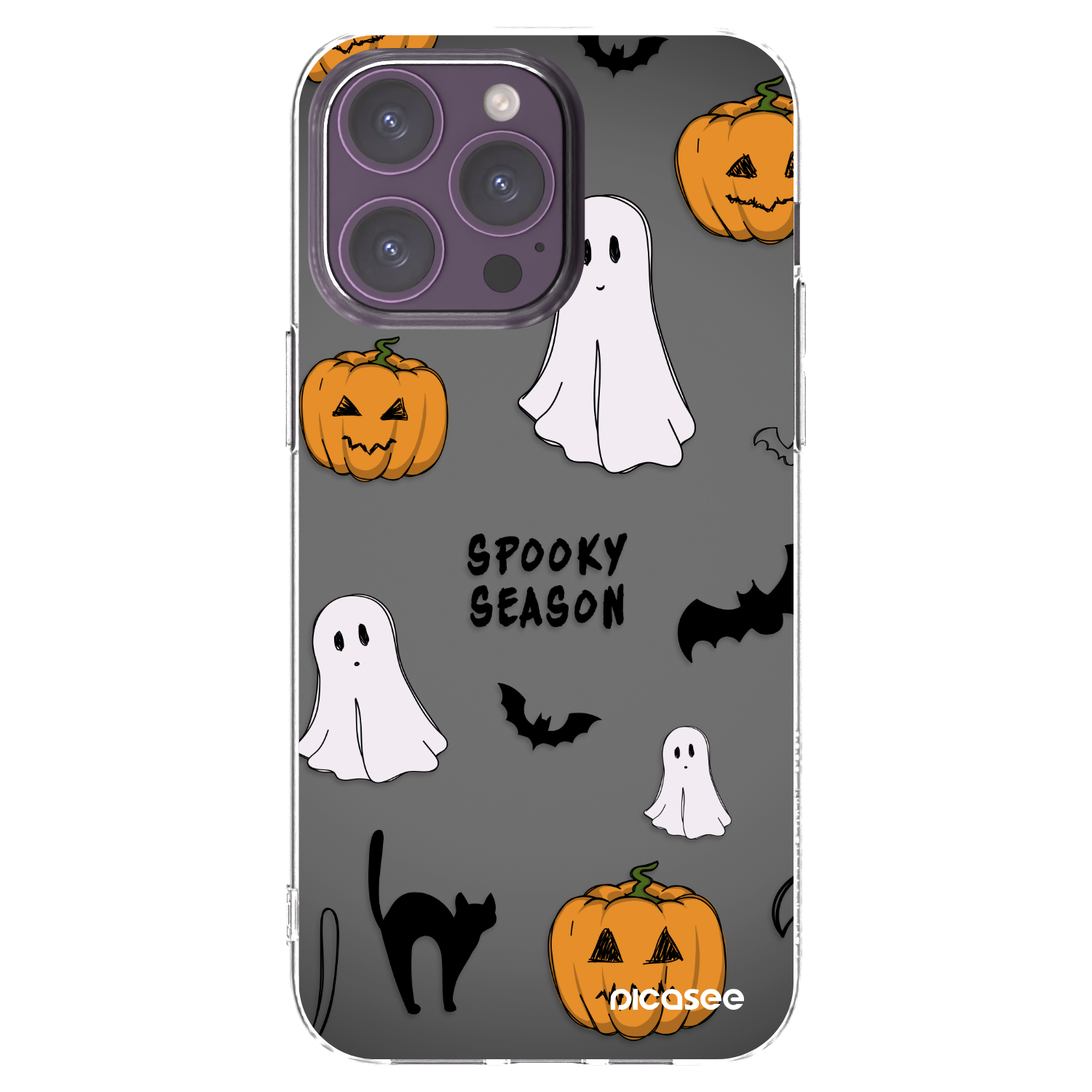 Picasee silikonowe przeźroczyste etui na Apple iPhone 14 Pro Max - Spooky season 2