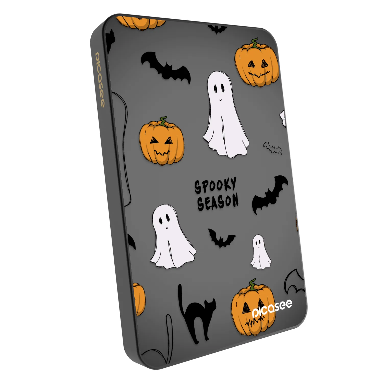 Picasee Powerbank z MagSafe 5 000 mAh Szary - Spooky season 2
