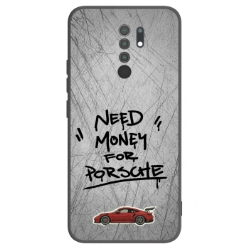 Picasee silikonowe czarne etui na Xiaomi Redmi 9 - Grey Drift