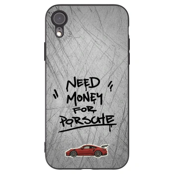 Picasee silikonowe czarne etui na Apple iPhone XR - Grey Drift