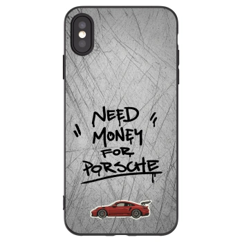 Picasee silikonowe czarne etui na Apple iPhone XS Max - Grey Drift
