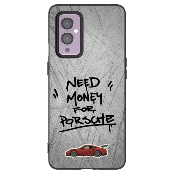 Picasee silikonowe czarne etui na OnePlus 9 - Grey Drift