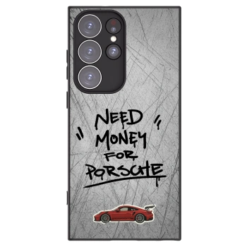 Picasee silikonowe czarne etui na Samsung Galaxy S23 Ultra 5G - Grey Drift