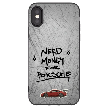 Picasee silikonowe czarne etui na Apple iPhone X/XS - Grey Drift