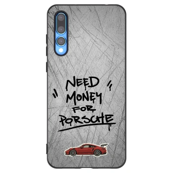 Picasee silikonowe czarne etui na Huawei P20 Pro - Grey Drift