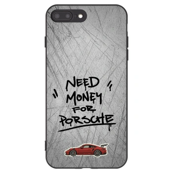 Picasee silikonowe czarne etui na Apple iPhone 7 Plus - Grey Drift