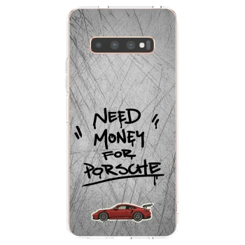 Picasee silikonowe przeźroczyste etui na Samsung Galaxy S10 Plus G975 - Grey Drift