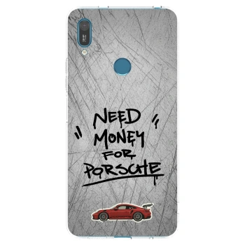 Picasee silikonowe przeźroczyste etui na Huawei Y7 2019 - Grey Drift