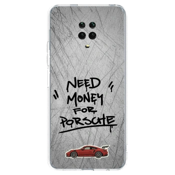 Picasee silikonowe przeźroczyste etui na Xiaomi Redmi Note 9 Pro - Grey Drift