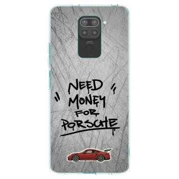 Picasee silikonowe czarne etui na Xiaomi Redmi Note 9 - Grey Drift