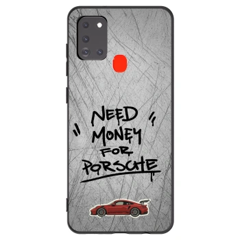 Picasee silikonowe czarne etui na Samsung Galaxy A21s - Grey Drift
