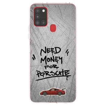 Picasee silikonowe przeźroczyste etui na Samsung Galaxy A21s - Grey Drift