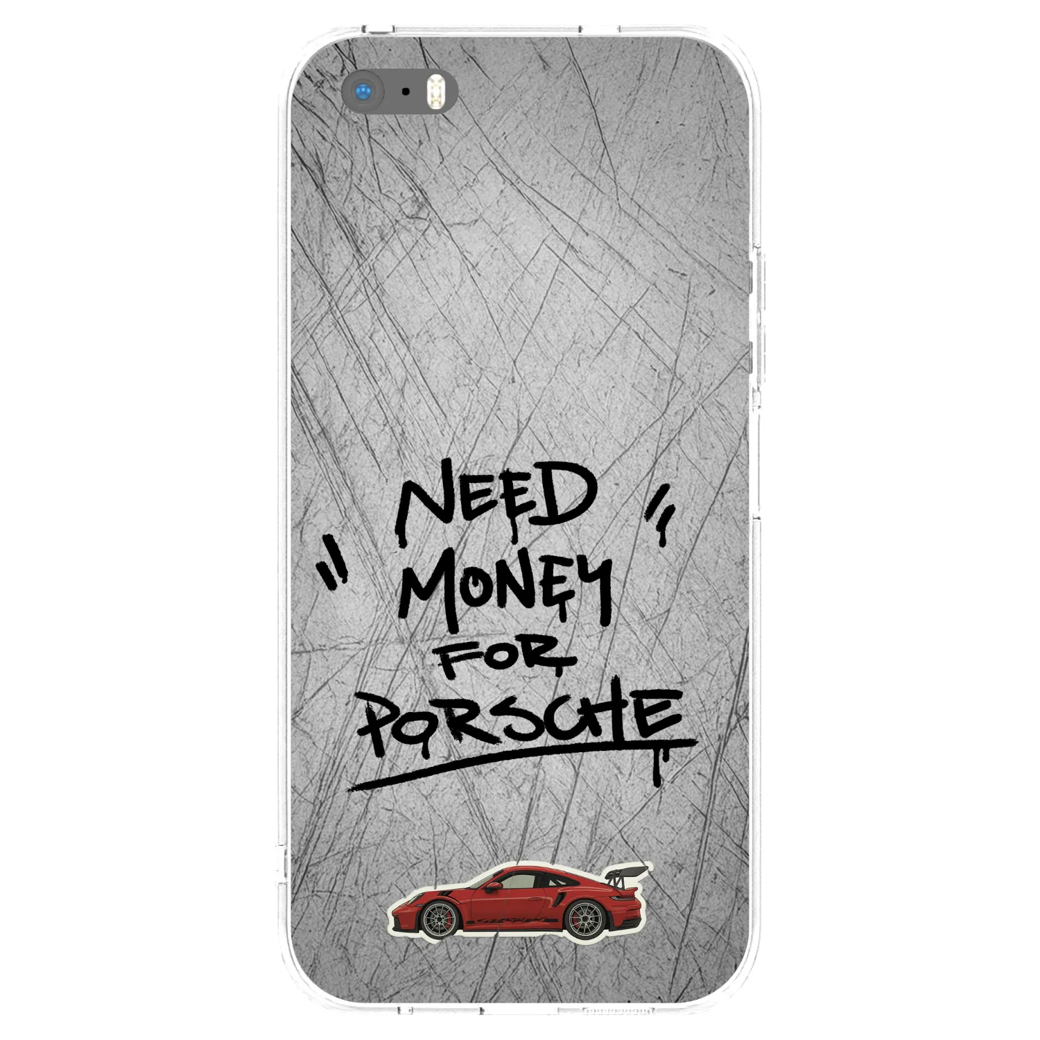 Picasee silikonowe przeźroczyste etui na Apple iPhone 5/5S/SE - Grey Drift