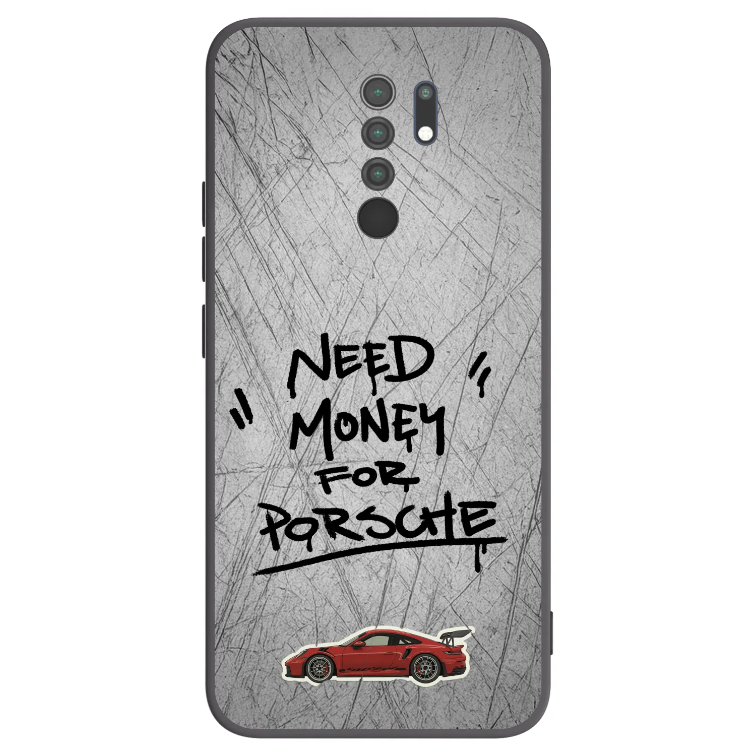 Picasee silikonowe czarne etui na Xiaomi Redmi 9 - Grey Drift