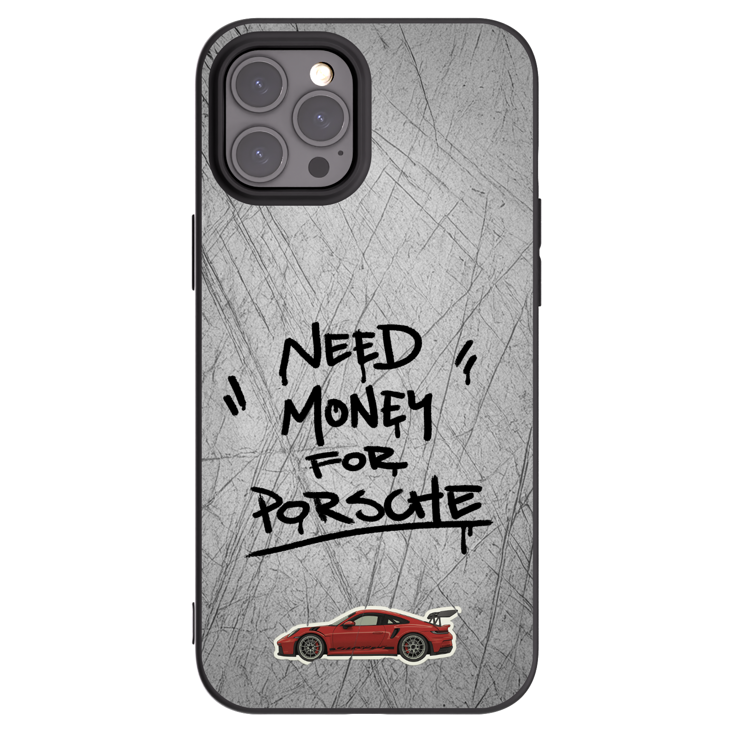 Picasee silikonowe czarne etui na Apple iPhone 12 Pro Max - Grey Drift