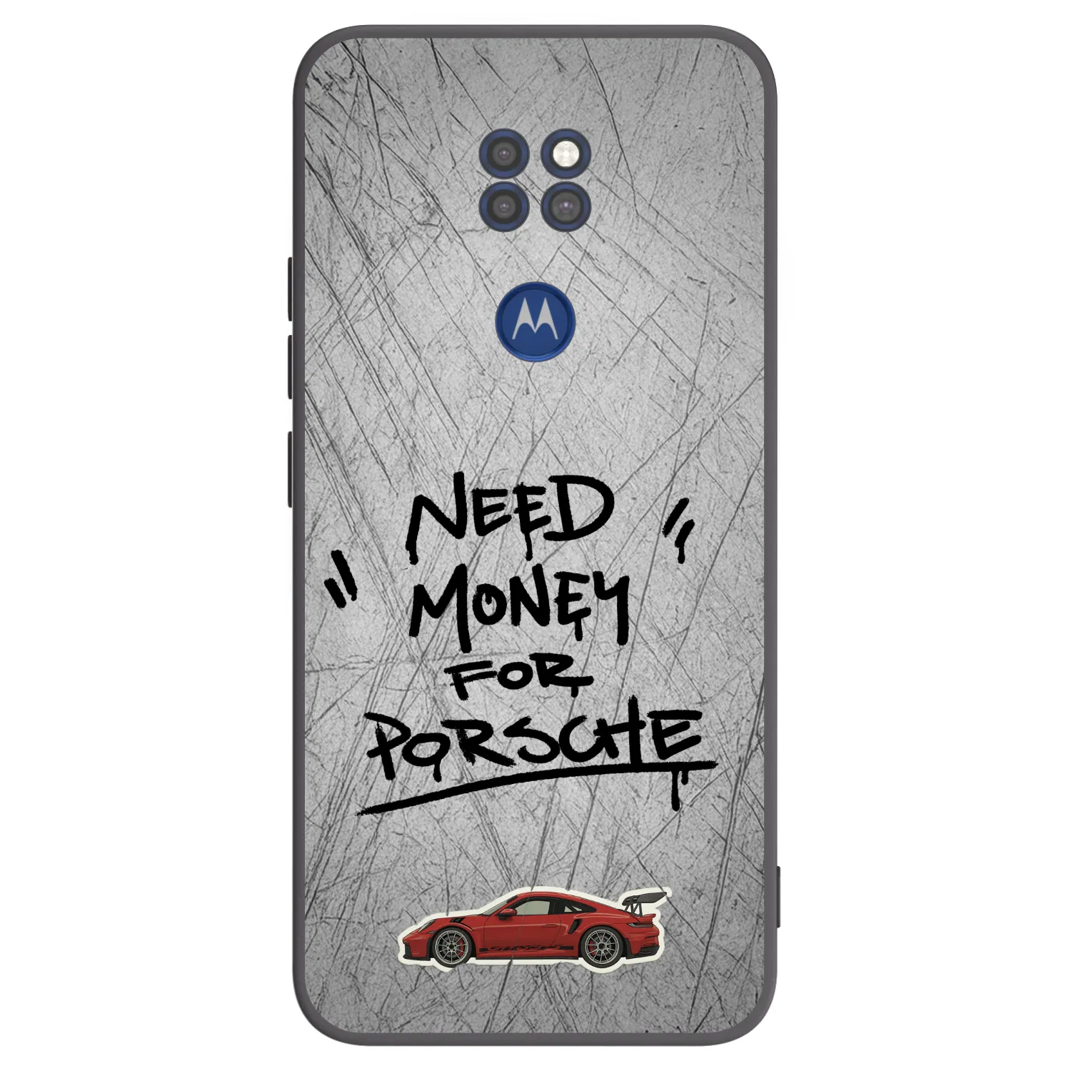 Picasee silikonowe czarne etui na Motorola Moto G9 Play - Grey Drift