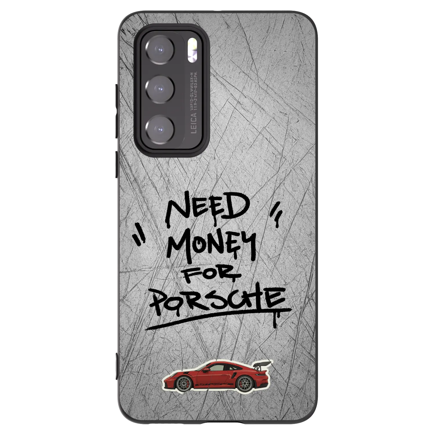 Picasee silikonowe czarne etui na Huawei P40 - Grey Drift