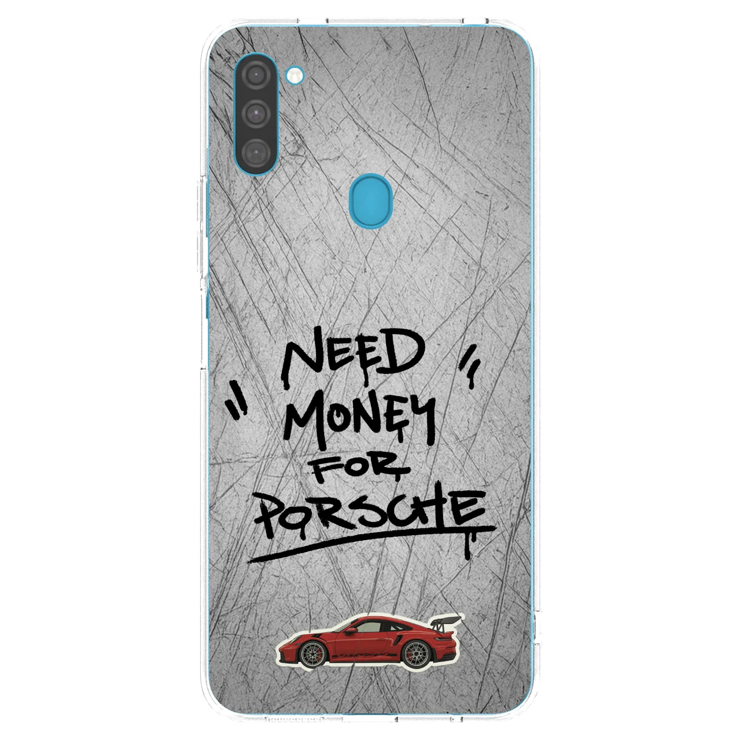 Picasee silikonowe przeźroczyste etui na Samsung Galaxy M11 - Grey Drift