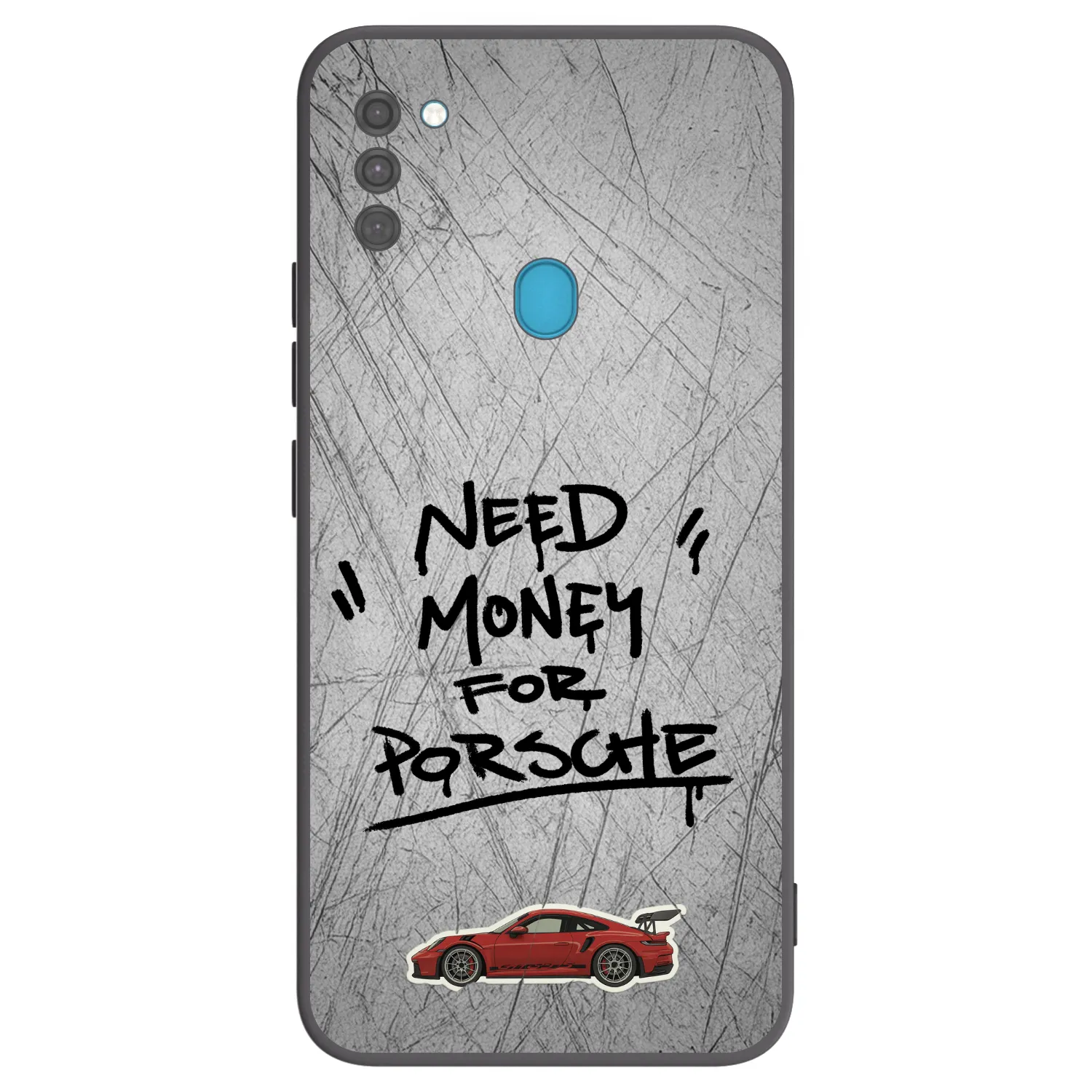 Picasee silikonowe czarne etui na Samsung Galaxy M11 - Grey Drift