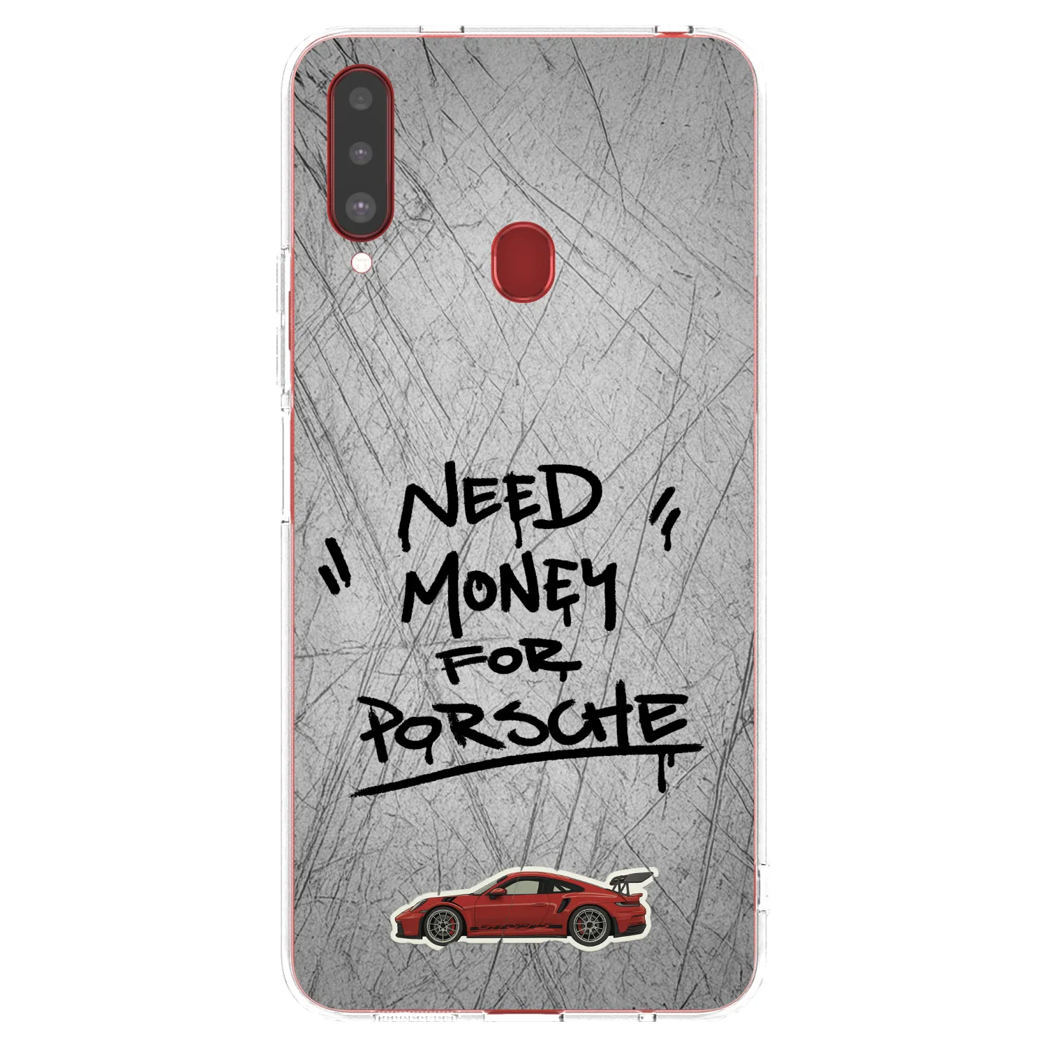 Picasee silikonowe przeźroczyste etui na Samsung Galaxy A20s - Grey Drift