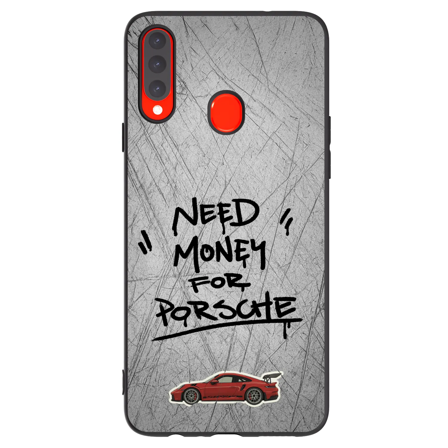 Picasee silikonowe czarne etui na Samsung Galaxy A20s - Grey Drift