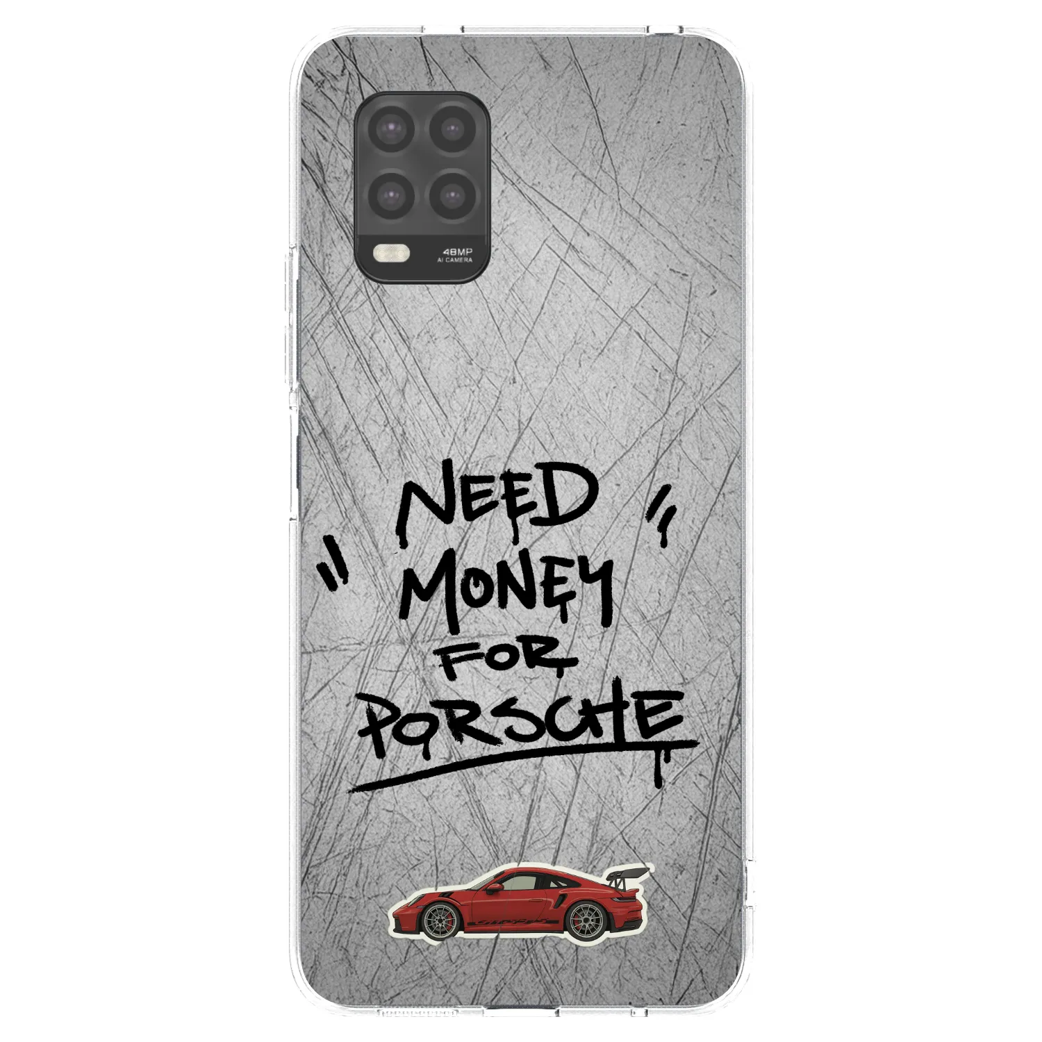 Picasee silikonowe przeźroczyste etui na Xiaomi Mi 10 Lite - Grey Drift