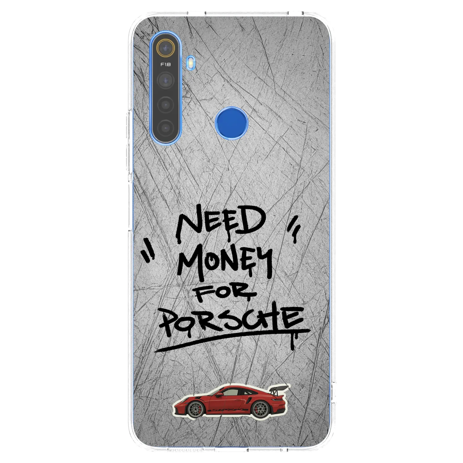 Picasee silikonowe przeźroczyste etui na Realme 5 - Grey Drift