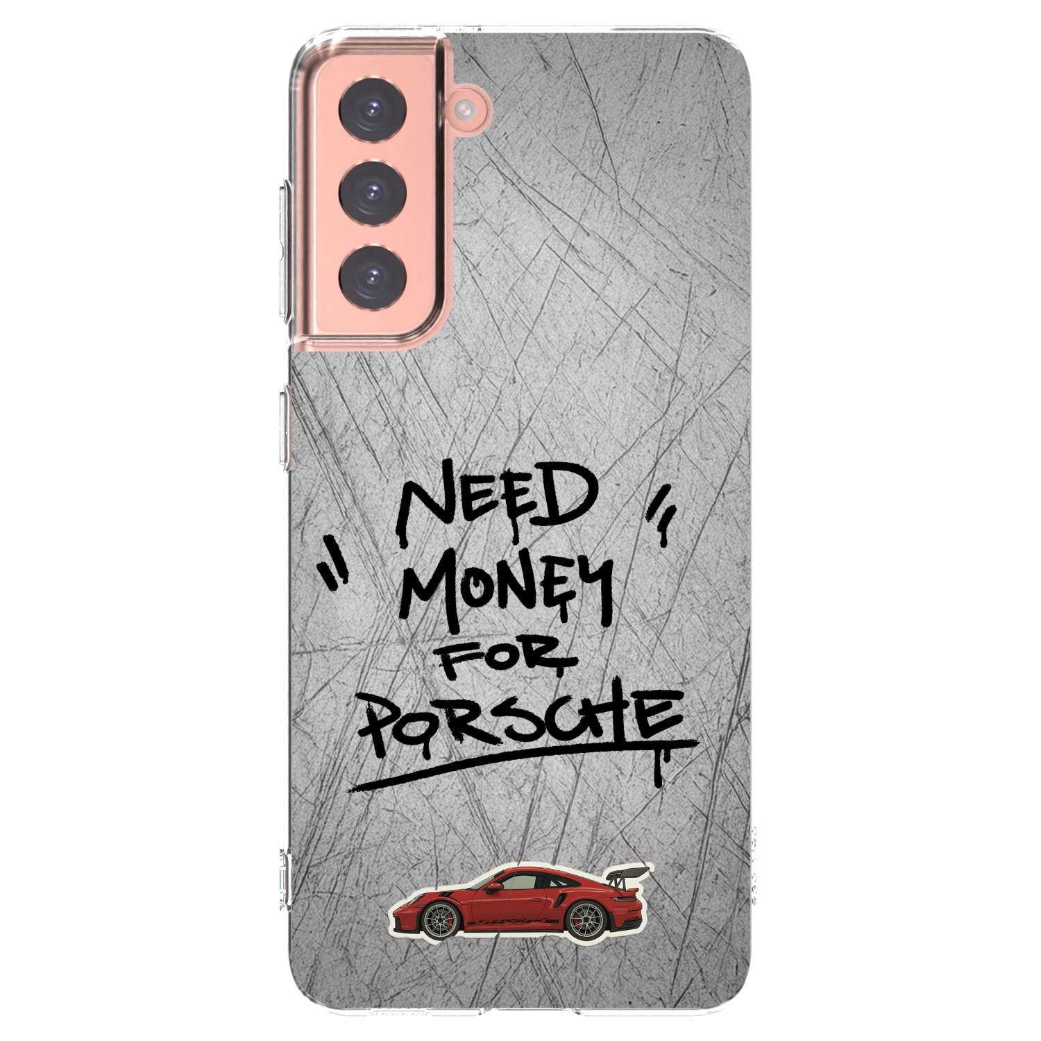 Picasee silikonowe przeźroczyste etui na Samsung Galaxy S21 5G G991B - Grey Drift