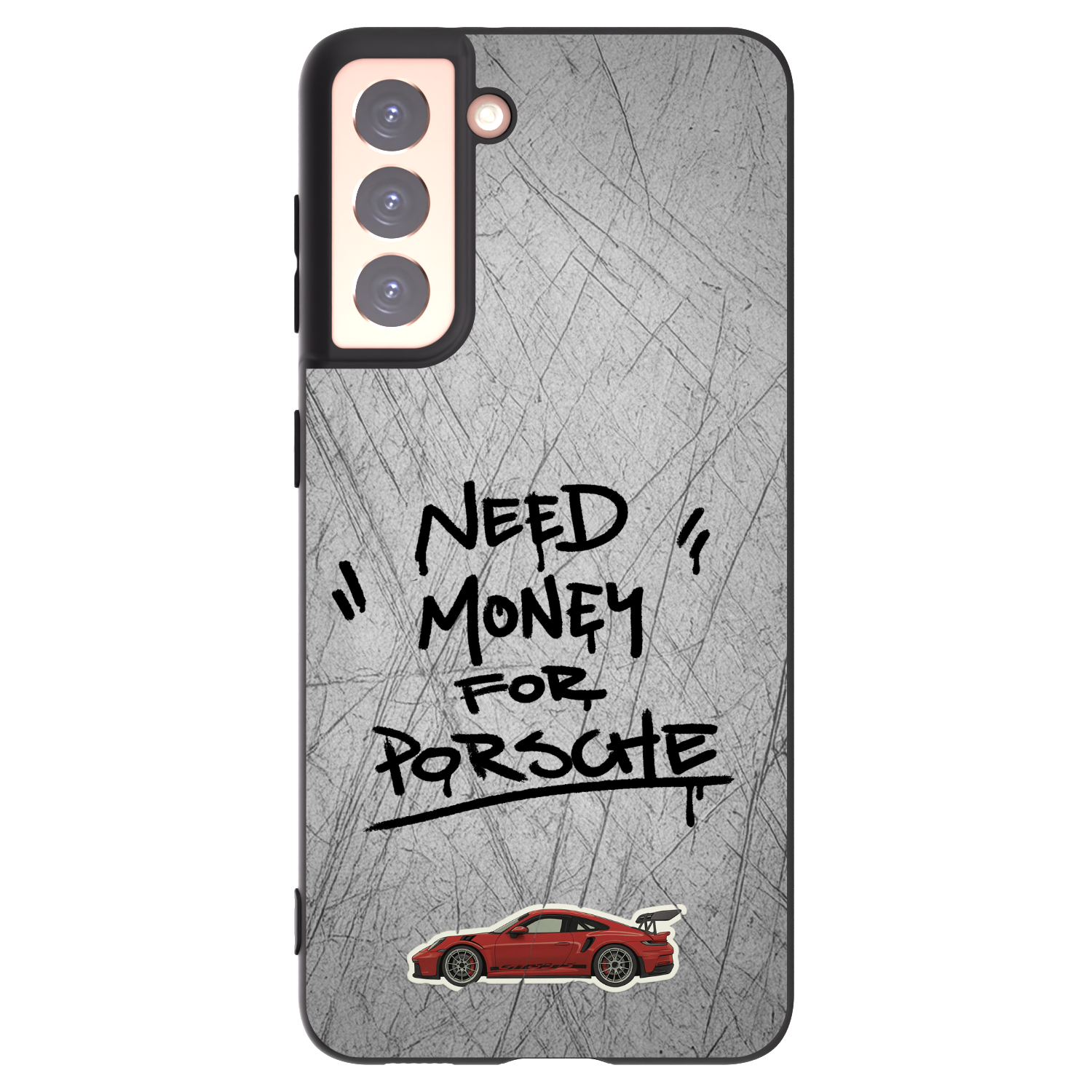 Picasee silikonowe czarne etui na Samsung Galaxy S21 5G G991B - Grey Drift