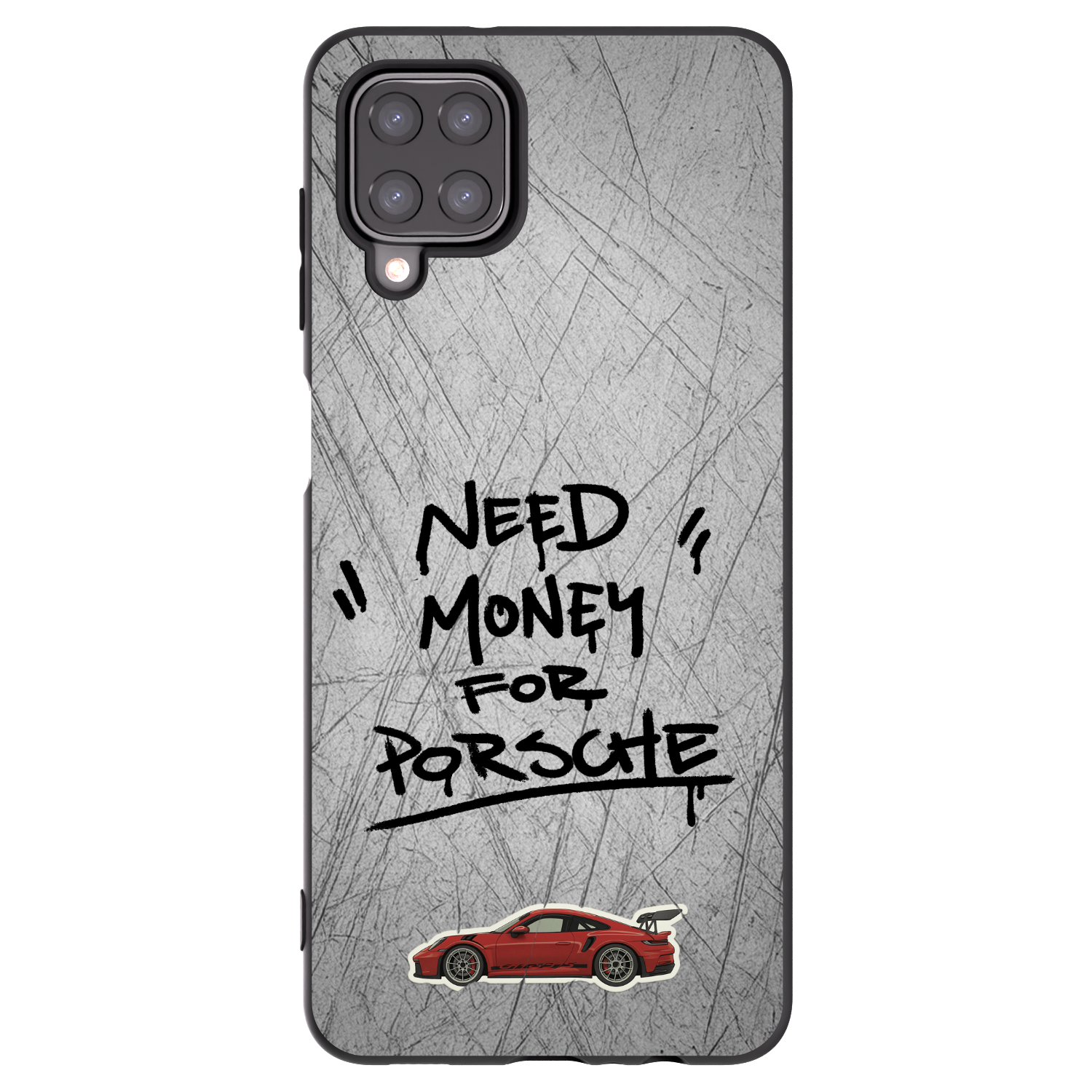 Picasee silikonowe czarne etui na Samsung Galaxy A12 A125F - Grey Drift