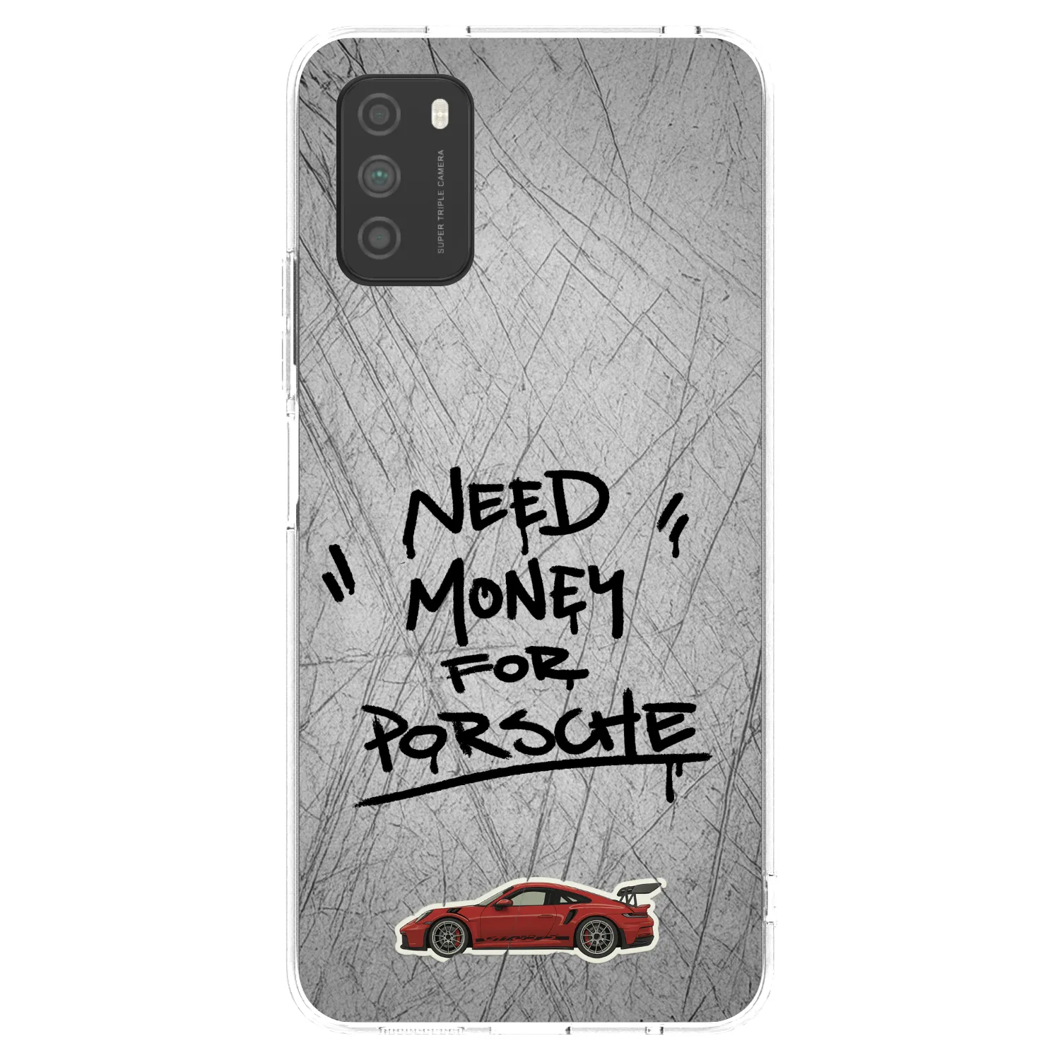 Picasee silikonowe przeźroczyste etui na Xiaomi Poco M3 - Grey Drift