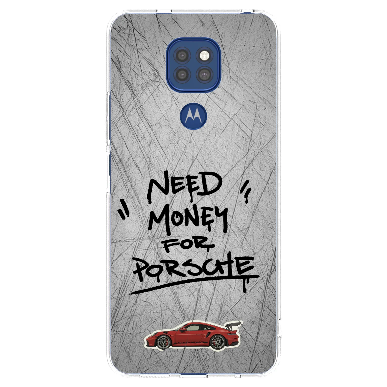Picasee silikonowe przeźroczyste etui na Motorola Moto G9 Play - Grey Drift