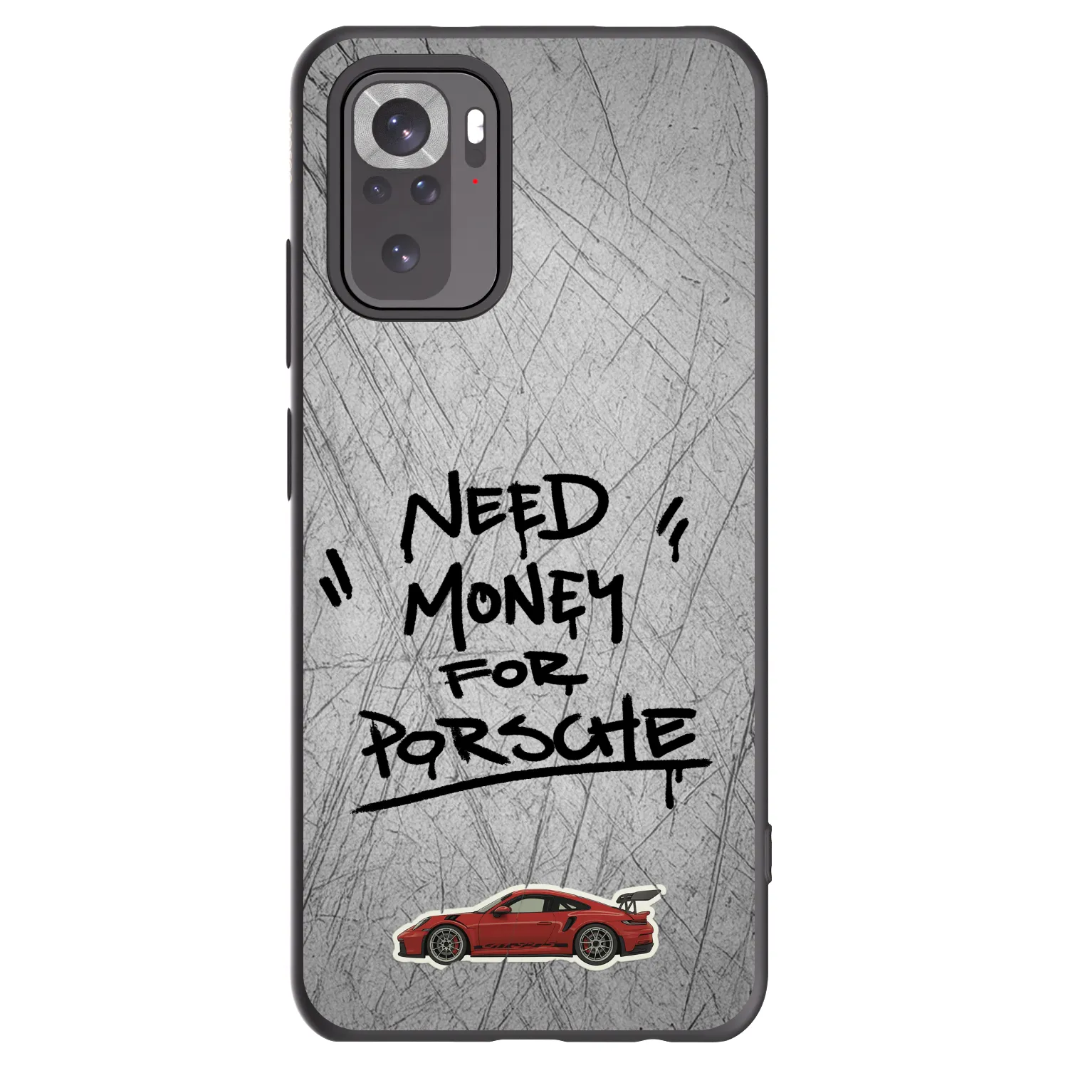 Picasee silikonowe czarne etui na Xiaomi Redmi Note 10 - Grey Drift