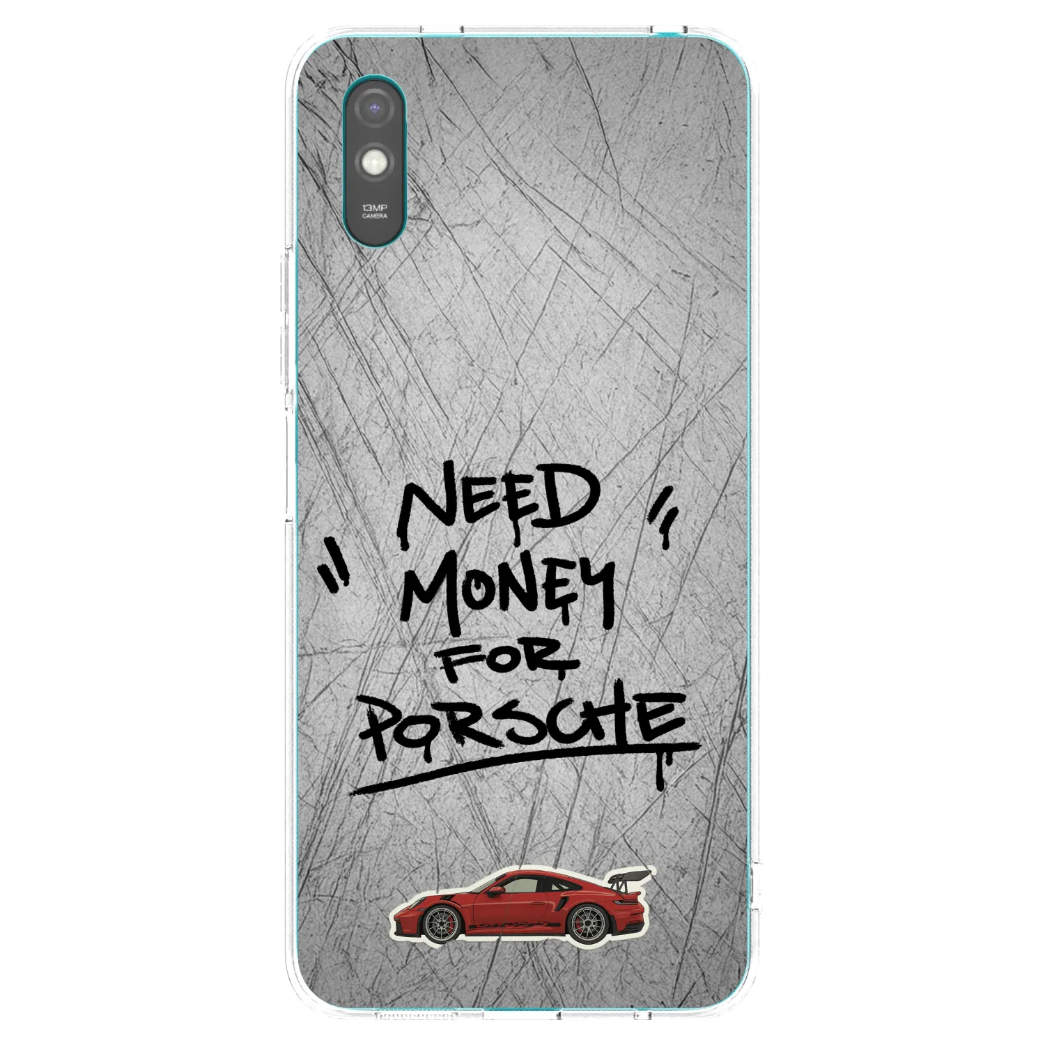 Picasee silikonowe przeźroczyste etui na Xiaomi Redmi 9AT - Grey Drift