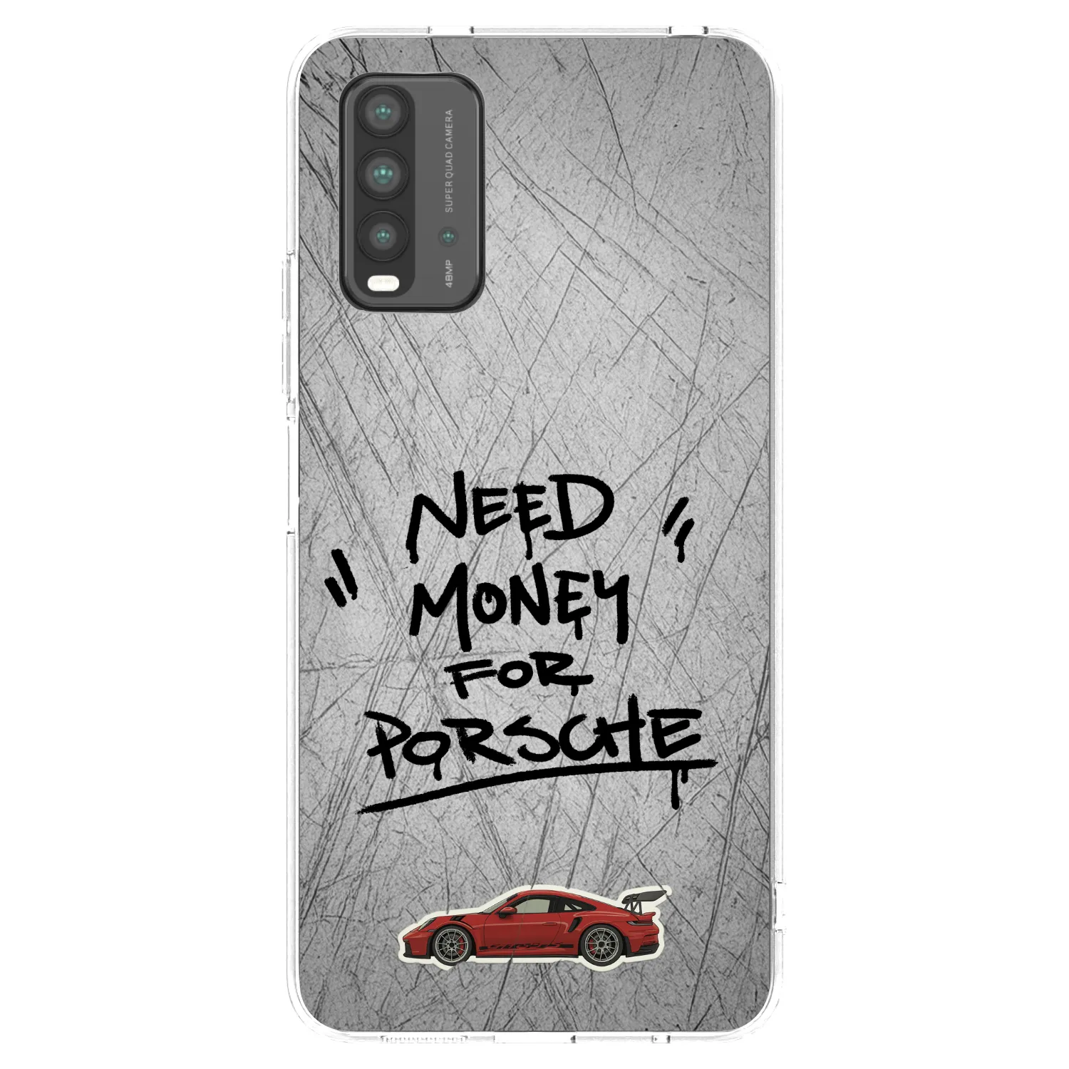 Picasee silikonowe przeźroczyste etui na Xiaomi Redmi 9T - Grey Drift