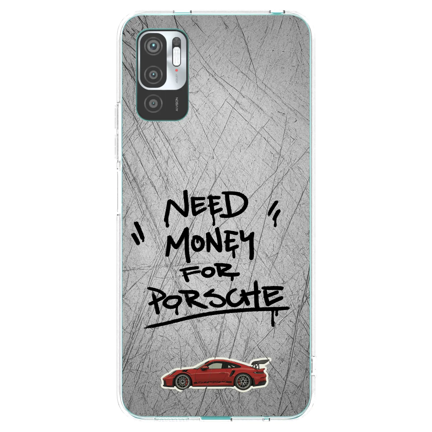 Picasee silikonowe przeźroczyste etui na Xiaomi Redmi Note 10 5G - Grey Drift