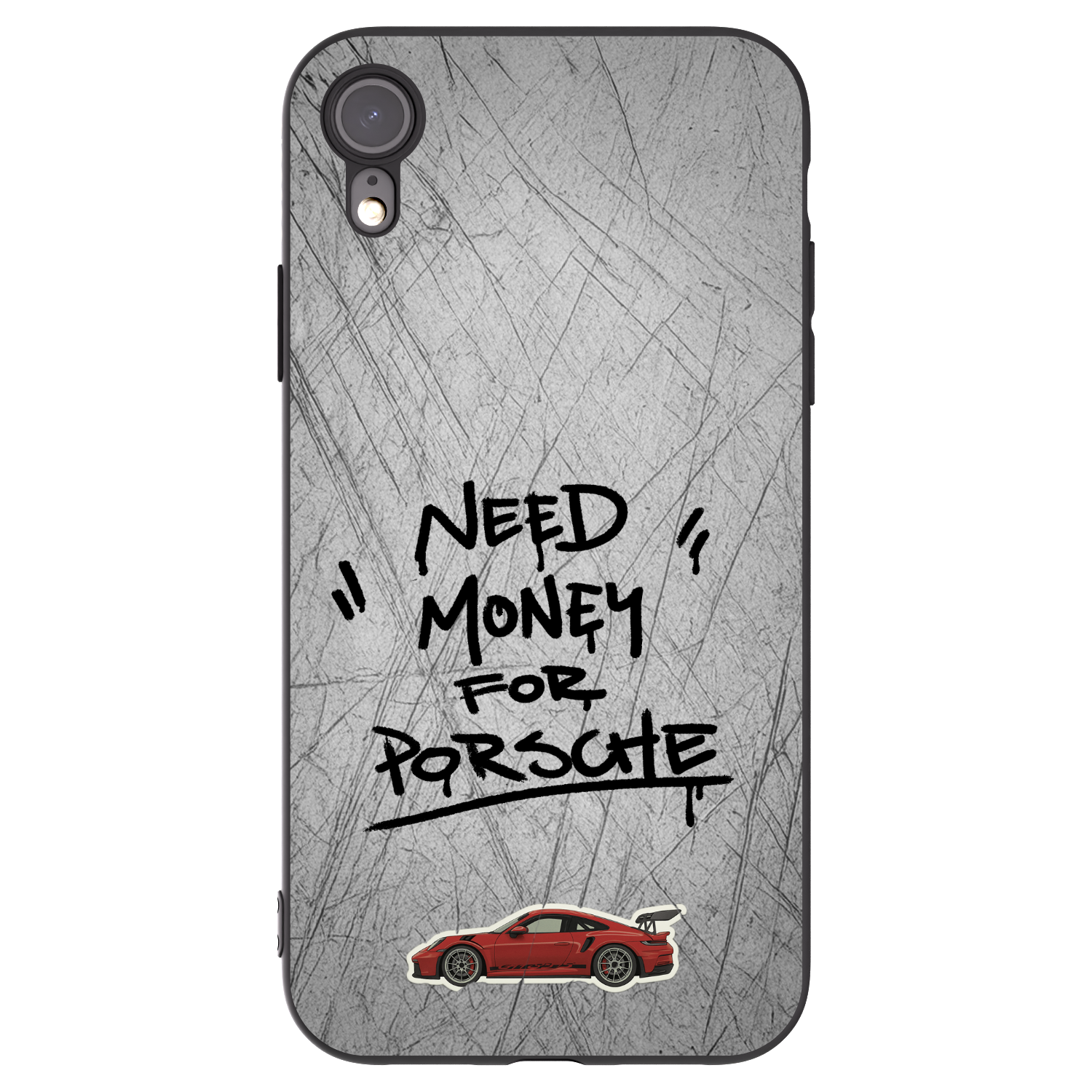 Picasee silikonowe czarne etui na Apple iPhone XR - Grey Drift